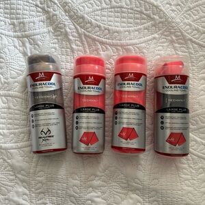 Four New in Package EnduraCool Cooling Towels - High Visibilty Coral Camo